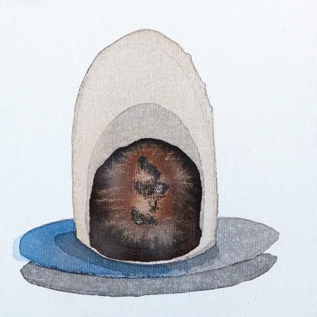 TANSEL TÜRKDOĞAN tarafından 2025 yılında 25x25 cm ölçülerinde Tuval üzeri akrilik boya tekniği ile yapılmıştır.