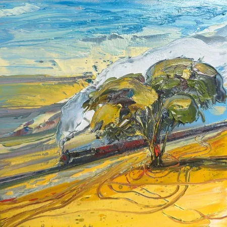 TOLGA BOZTOPRAK tarafından 2025 yılında 25x25 cm ölçülerinde Tuval üzeri akrilik boya tekniği ile yapılmıştır.