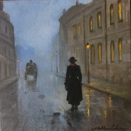 MELTEM TEKİN tarafından 2025 yılında 25x25 cm ölçülerinde Tuval üzeri yağlı boya tekniği ile yapılmıştır.