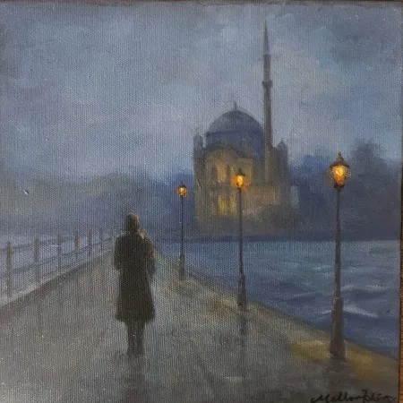 MELTEM TEKİN tarafından 2025 yılında 25x25 cm ölçülerinde Tuval üzeri yağlı boya tekniği ile yapılmıştır.