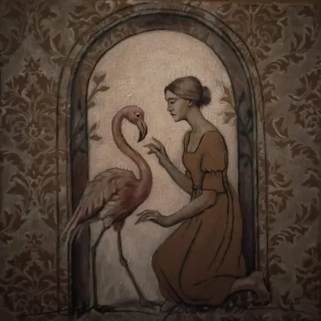 ESRA YILDIRIM  tarafından 2025 yılında 25x25 cm ölçülerinde Tuval üzeri yağlı boya tekniği ile yapılmıştır.