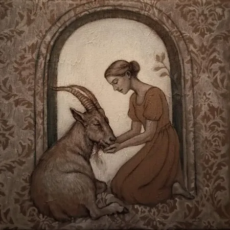 ESRA YILDIRIM  tarafından 2025 yılında 25x25 cm ölçülerinde Tuval üzeri yağlı boya tekniği ile yapılmıştır.