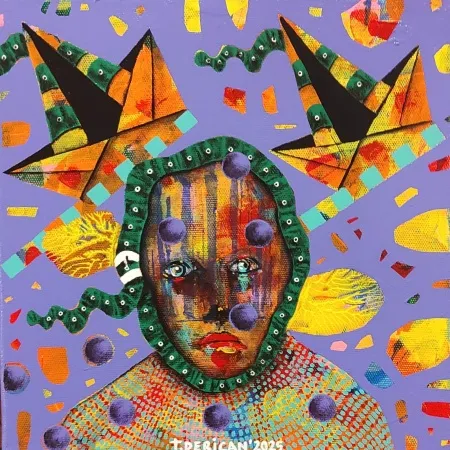 TAMER DERİCAN tarafından 2025 yılında 25x25 cm ölçülerinde Tuval üzeri akrilik boya tekniği ile yapılmıştır.