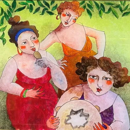 HATİCE ARAS tarafından 2025 yılında 25x25 cm ölçülerinde Saydam yüzey altı boyama tekniği ile yapılmıştır.