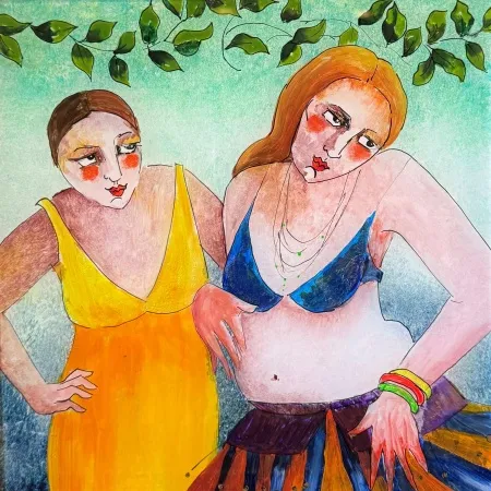 HATİCE ARAS tarafından 2025 yılında 25x25 cm ölçülerinde Saydam yüzey altı boyama tekniği ile yapılmıştır.