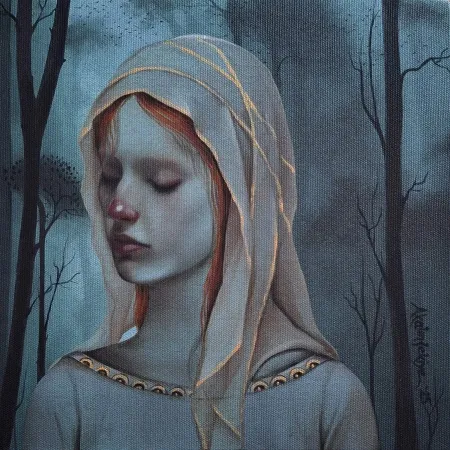 ZEKİYE AKALIN tarafından 2025 yılında 25x25 cm ölçülerinde Tuval üzeri karışık teknik tekniği ile yapılmıştır.