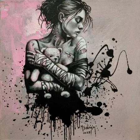 MEHMET SAKIZCI tarafından 2025 yılında 25x25 cm ölçülerinde Tuval üzeri akrilik boya tekniği ile yapılmıştır.