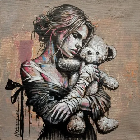 MEHMET SAKIZCI tarafından 2025 yılında 25x25 cm ölçülerinde Tuval üzeri akrilik boya tekniği ile yapılmıştır.