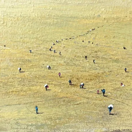 SALİH ÇAKAR tarafından 2025 yılında 25x25 cm ölçülerinde Tuval üzeri yağlı boya tekniği ile yapılmıştır.