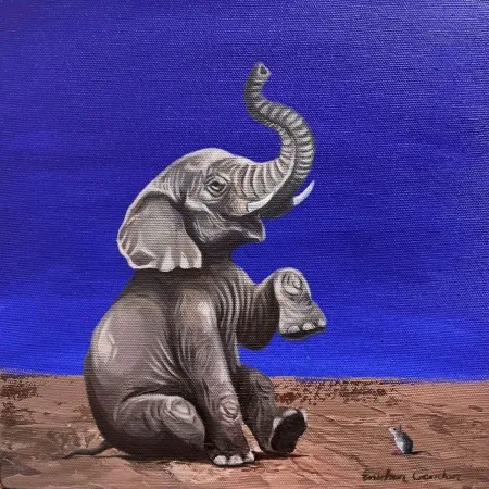 EMİRHAN CANDAN tarafından 2025 yılında 25x25 cm ölçülerinde Tuval üzeri akrilik boya tekniği ile yapılmıştır.