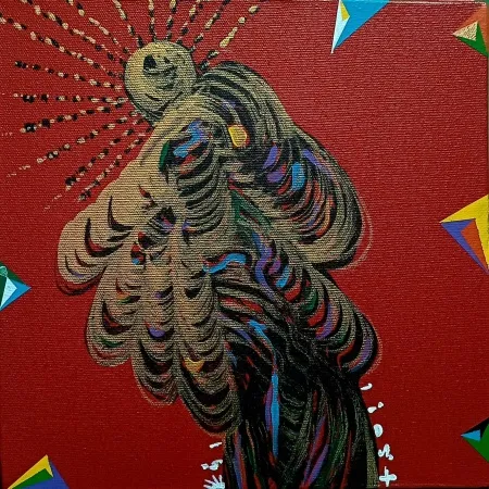 MEHMET ALİ DOĞAN tarafından 2025 yılında 25x25 cm ölçülerinde Tuval üzeri akrilik boya tekniği ile yapılmıştır.