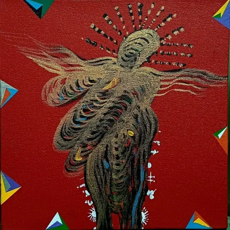 MEHMET ALİ DOĞAN tarafından 2025 yılında 25x25 cm ölçülerinde Tuval üzeri akrilik boya tekniği ile yapılmıştır.