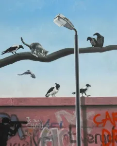 YİĞİT ALTIPARMAKOĞULLARI tarafından 2015 yılında 180x140 cm ölçülerinde Tuval üzeri yağlı boya+Stencil tekniği ile yapılmıştır.