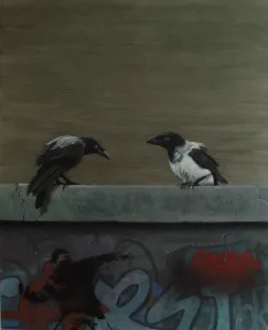 YİĞİT ALTIPARMAKOĞULLARI tarafından 2014 yılında 100x80 cm ölçülerinde Tuval üzeri yağlı boya+Stencil tekniği ile yapılmıştır.