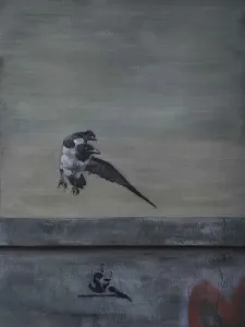 YİĞİT ALTIPARMAKOĞULLARI tarafından 2014 yılında 120x90 cm ölçülerinde Tuval üzeri karışık teknik tekniği ile yapılmıştır.