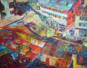 ZELİHA AKÇAOĞLU tarafından 1999 yılında 80x90 cm ölçülerinde Tuval üzeri yağlı boya tekniği ile yapılmıştır.
