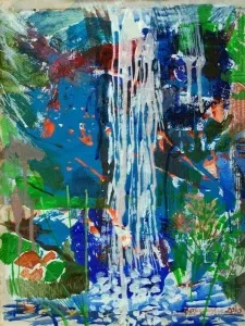 ZELİHA AKÇAOĞLU tarafından 2011 yılında 41x30 cm ölçülerinde Kağıt üzeri akrilik boya tekniği ile yapılmıştır.