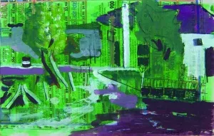 ZELİHA AKÇAOĞLU tarafından 2004 yılında 30x21 cm ölçülerinde Kağıt üzeri akrilik boya tekniği ile yapılmıştır.