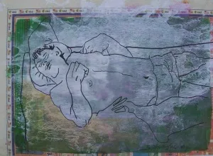 ZELİHA AKÇAOĞLU tarafından 2004 yılında 30x21 cm ölçülerinde Kağıt üzeri akrilik boya tekniği ile yapılmıştır.